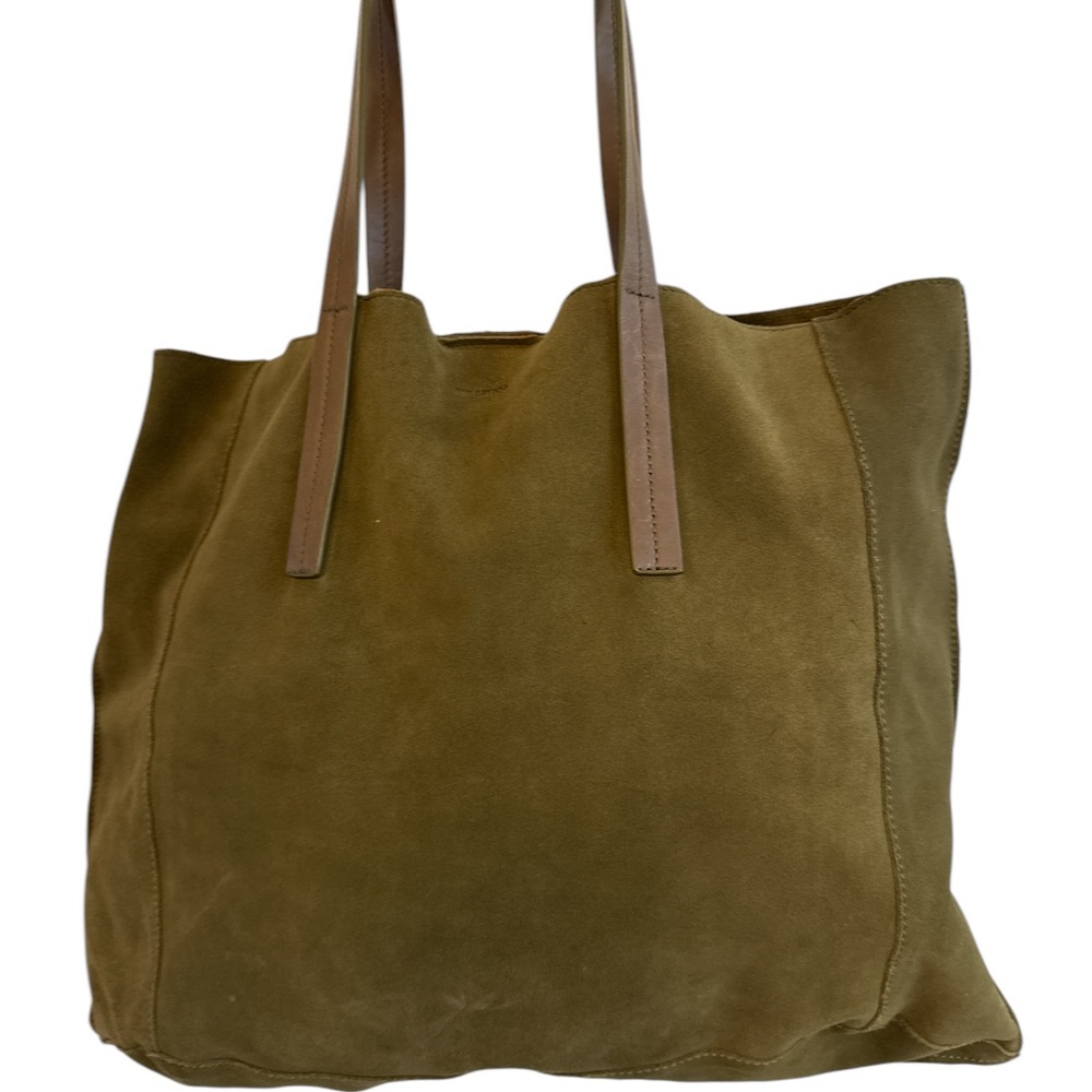 Joy Gryson Genuine Suede/Leather Olive Green LUXURYTote